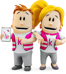 Zwei Menschen im komba Outfit