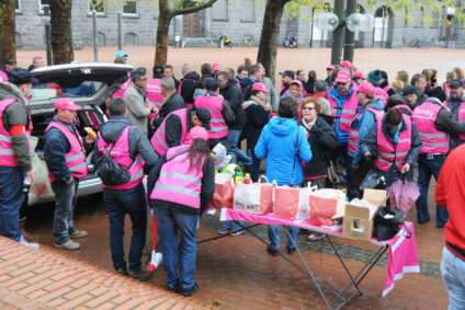 Warnstreikaktionen in Ludwigshafen am 26.04.2016