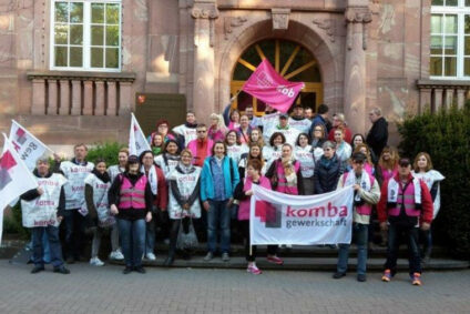 Warnstreikaktionen in Worms 21.04.2016