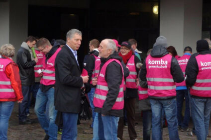 Warnstreikaktionen in Kaiserslautern am 26.04.2016